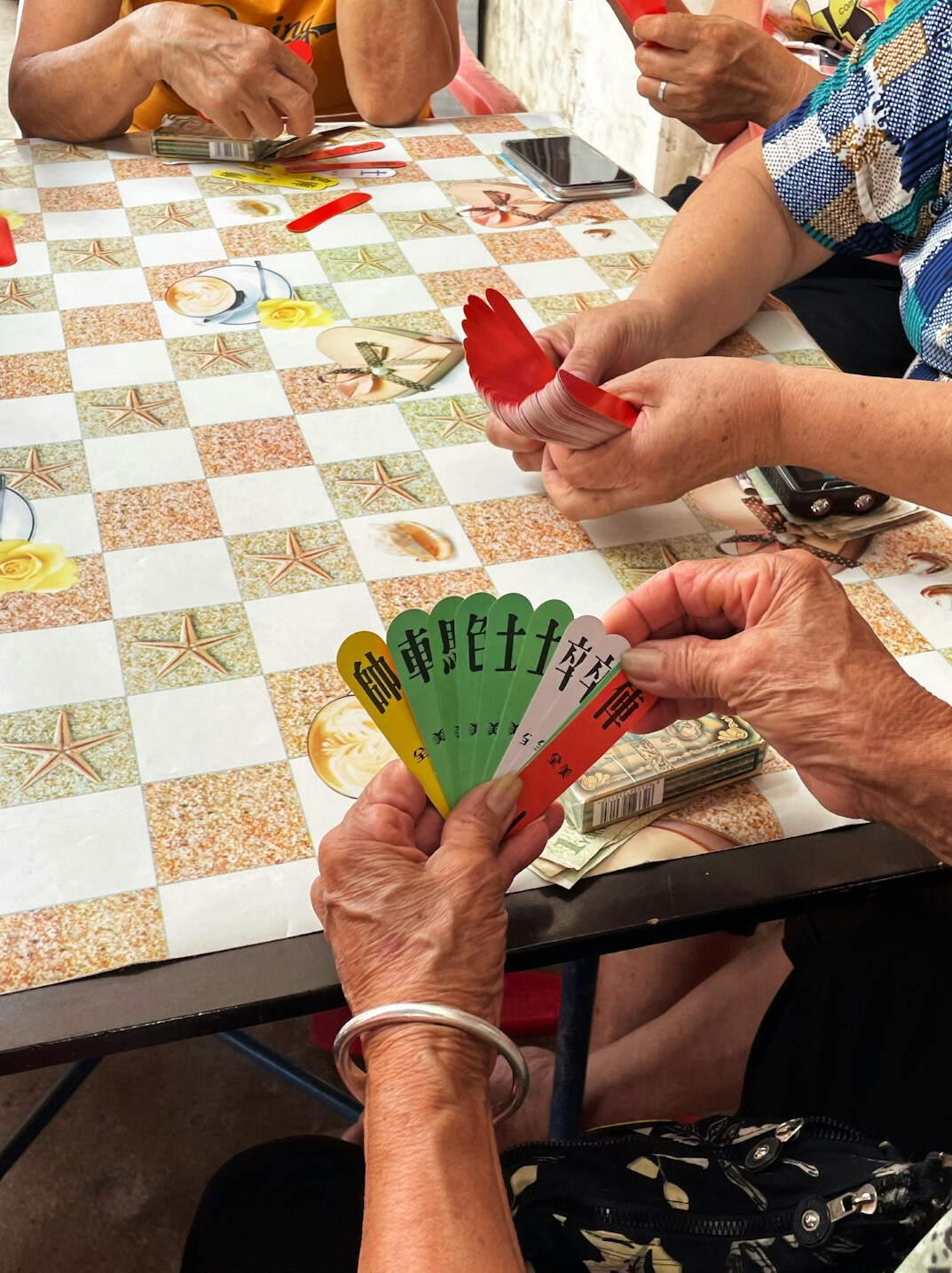 seniors playing board games