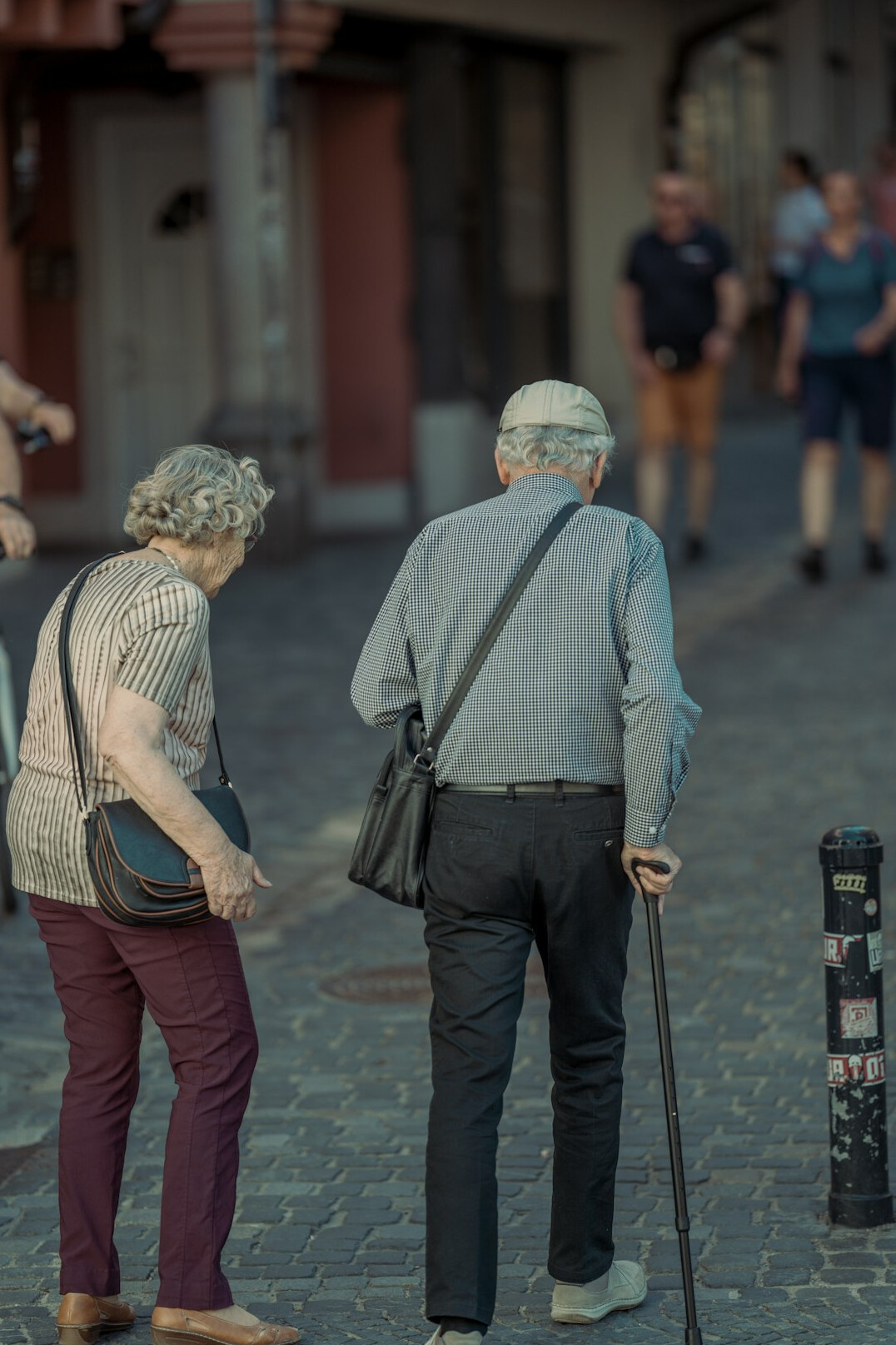 elderly person with robot assistant